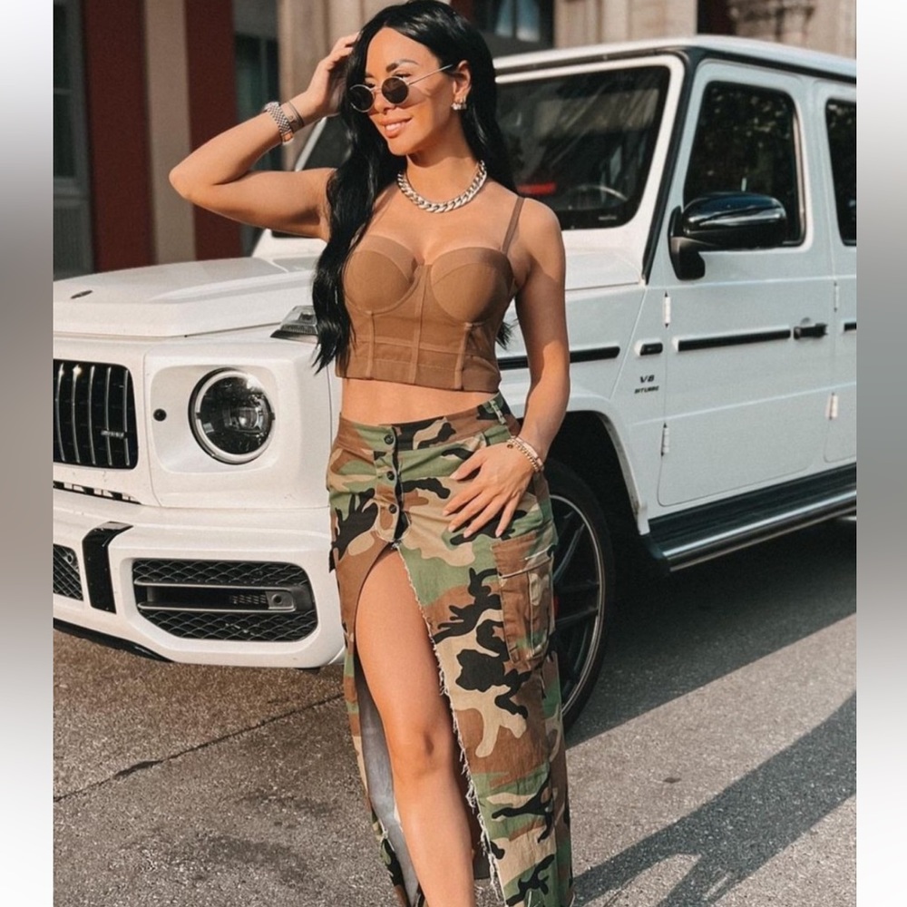 Camo Asymmetrical Skirt